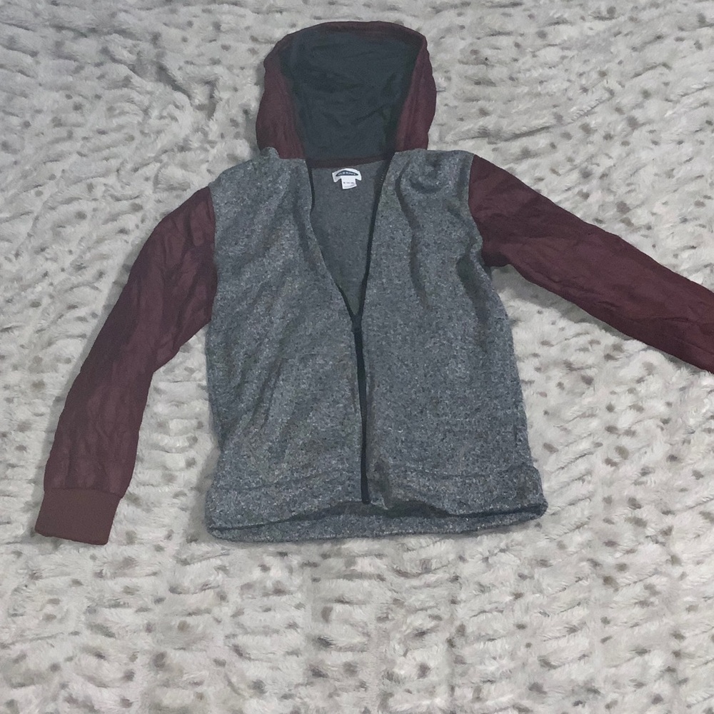 Old Navy Gray and Maroon Kids Jacket